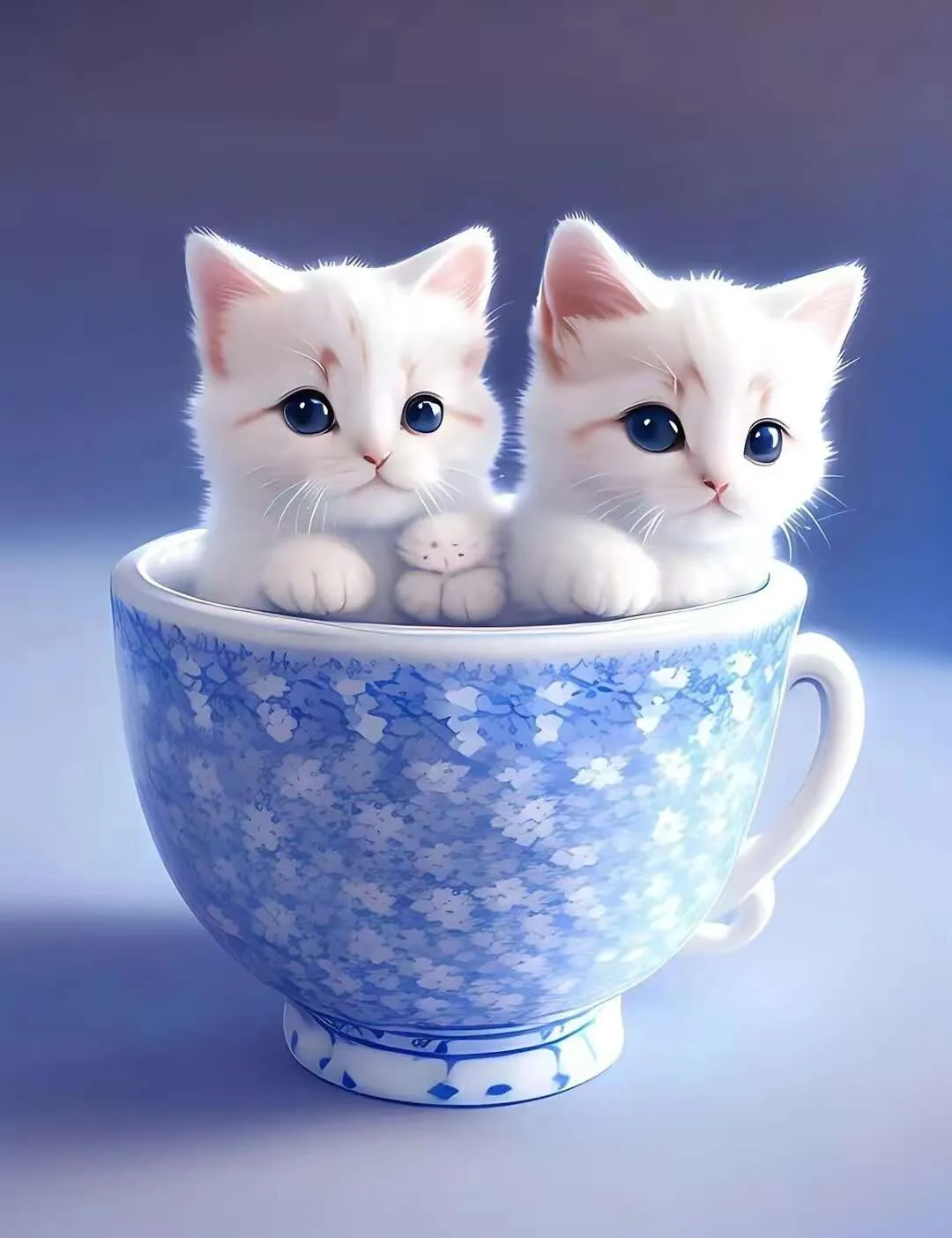 超可爱的茶杯猫咪