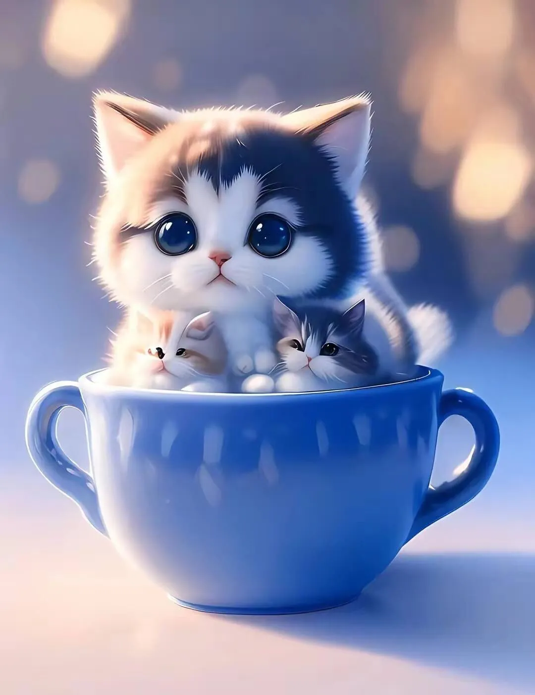 超可爱的茶杯猫咪
