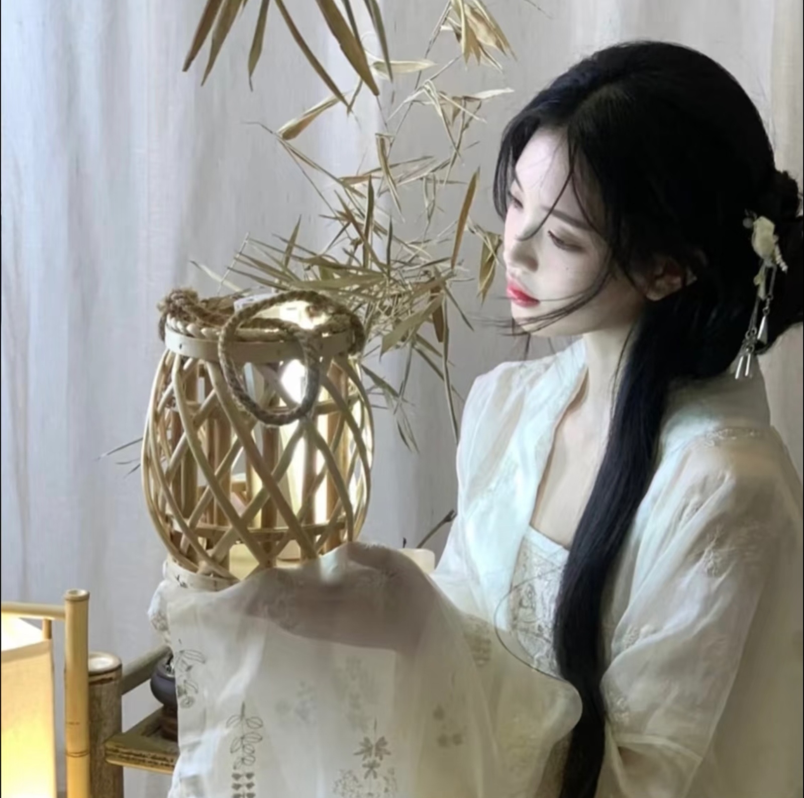 静谧时光,竹影婆娑,古韵悠悠#女生古风头像