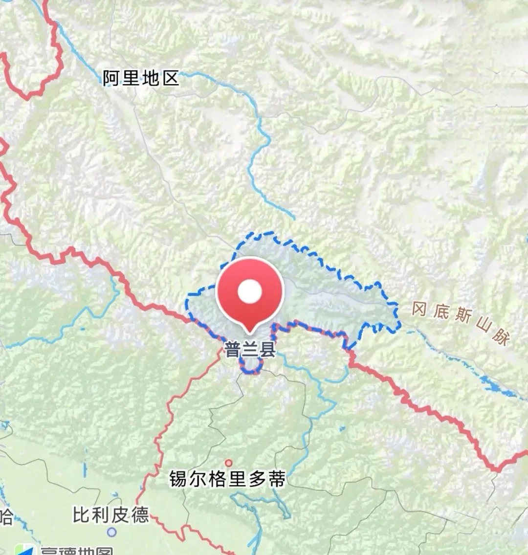 2普兰县地形图冈仁波齐地图印度与尼泊尔领土纠纷普兰县地图中国印度