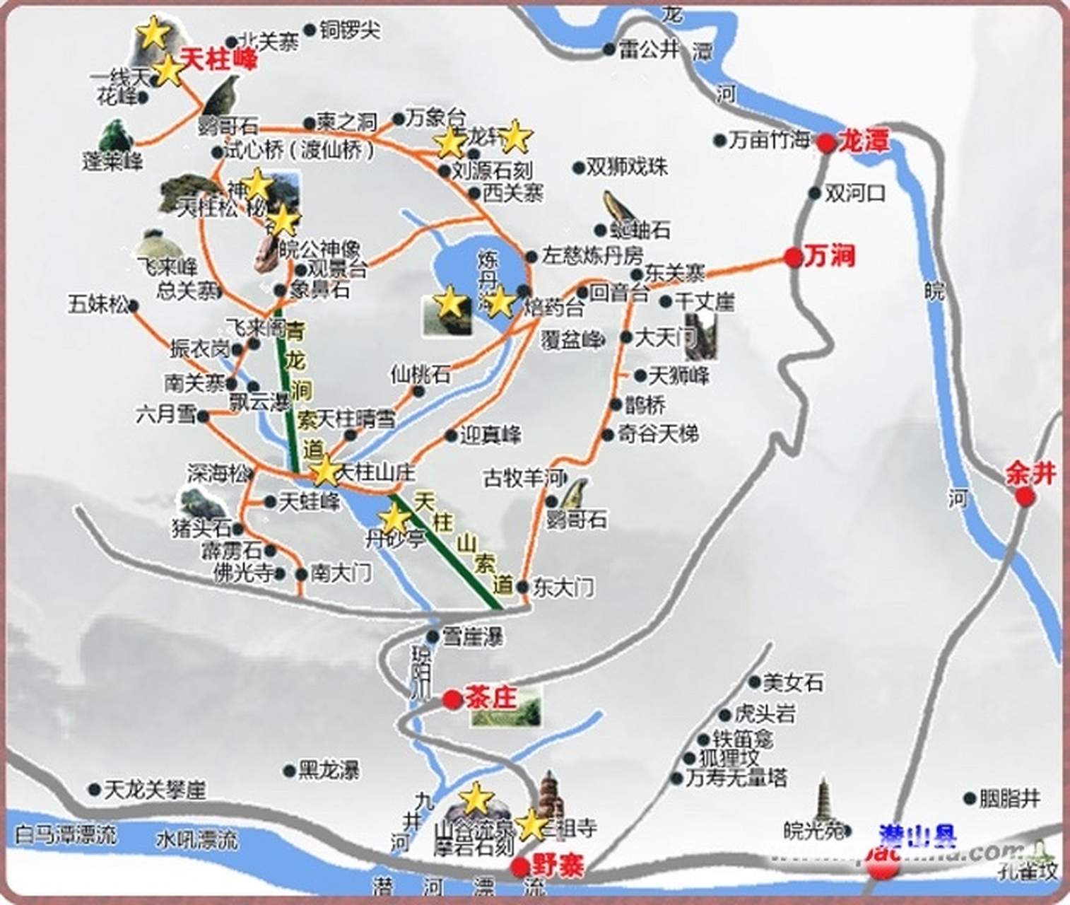 安徽天柱山的最佳旅游路线有知道的吗?