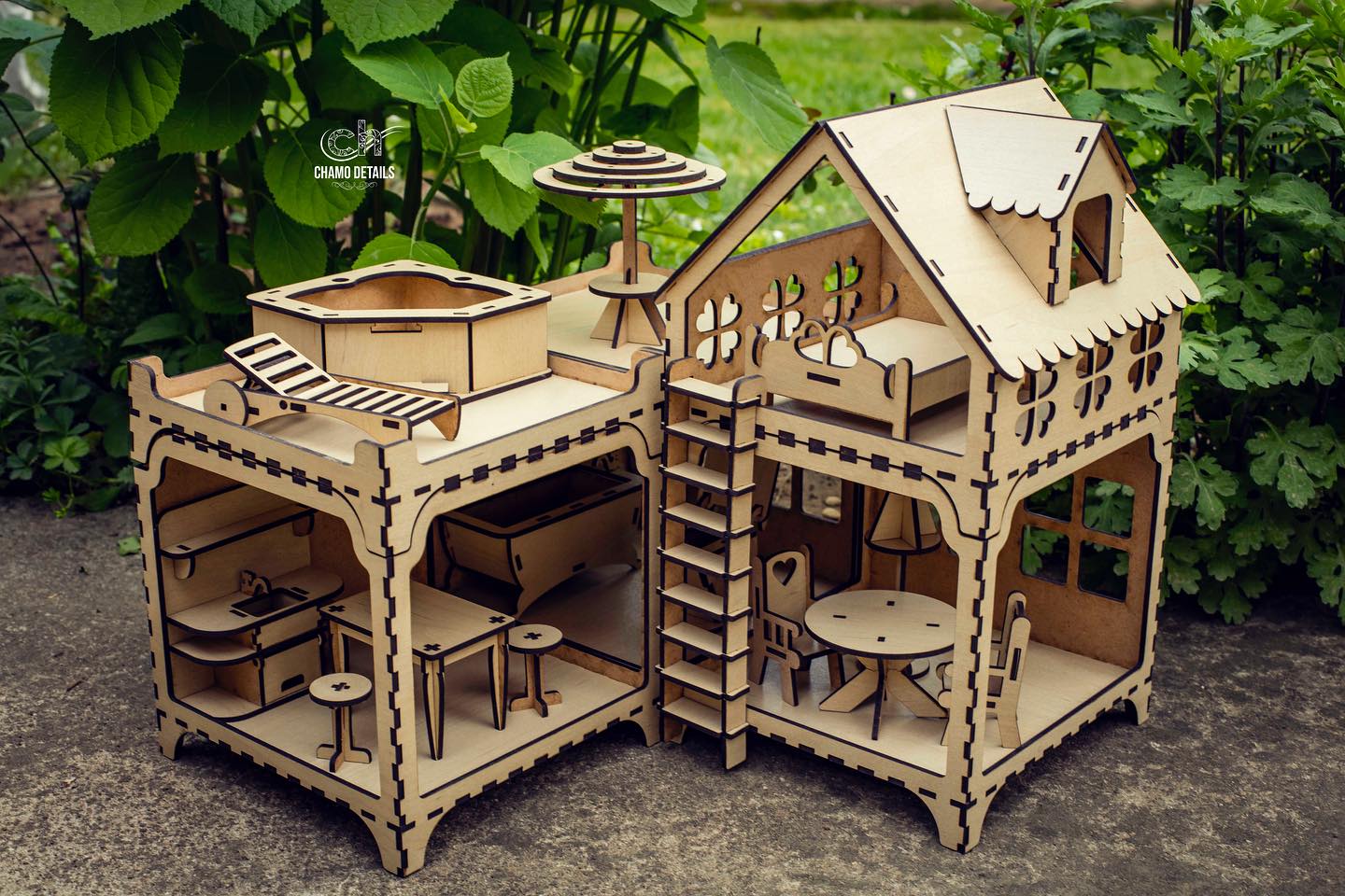 木制玩具娃娃屋和家具 木制玩具屋探索充满乐趣和创造力的世界.