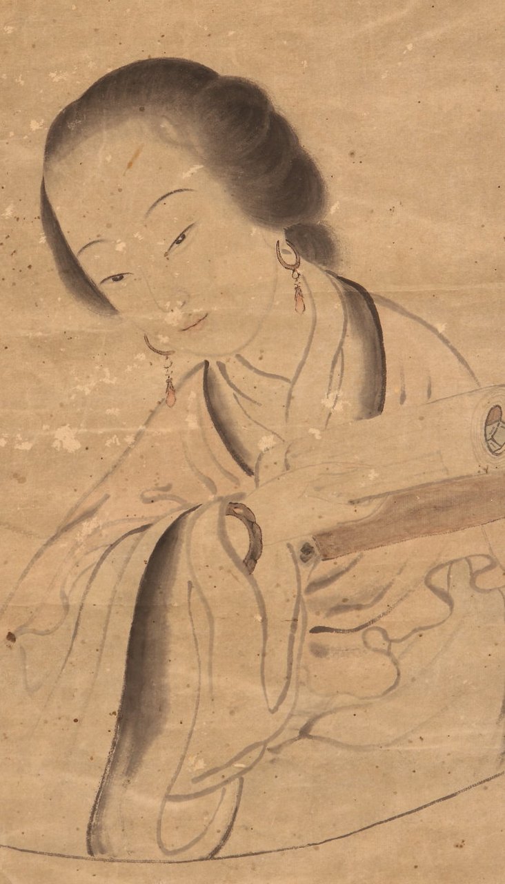 清代仕女,条屏,局部,自己玩玩,非卖