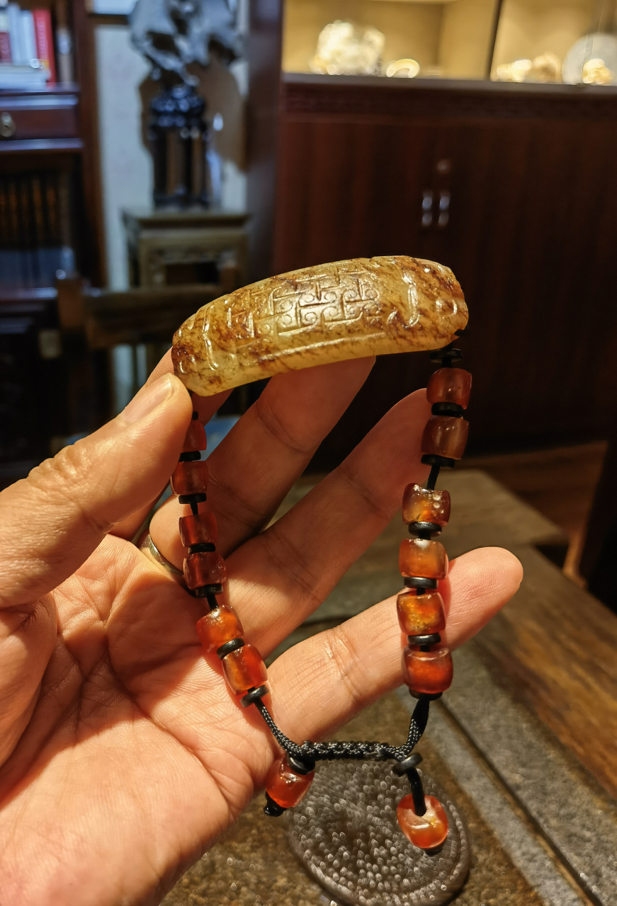 古玉老玉鉴赏交流 汉代和田玉手串