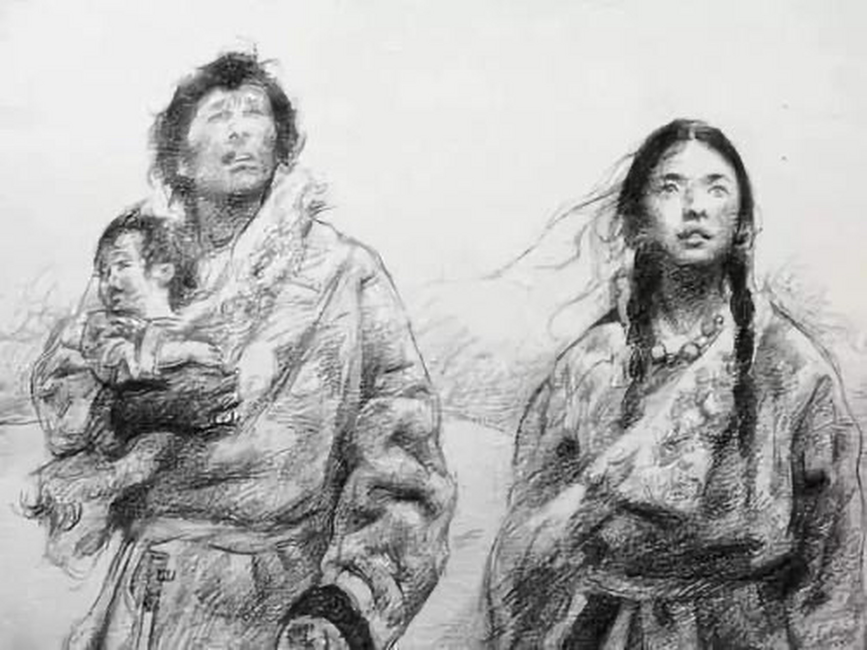 艾轩《圣山》 素描作品,私人收藏 成交价;2072万元 2010年北京保利