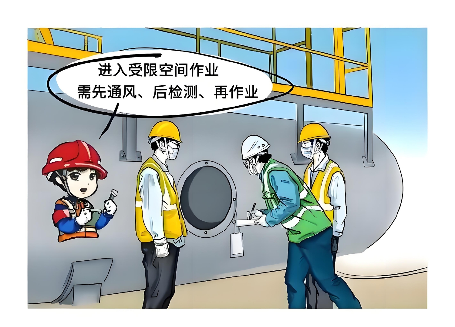 有限空间作业要严格执行:先通风,再检测,后作业流程#有限空间无限风险