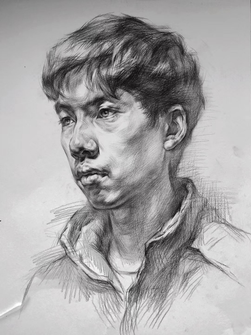 李世光素描人像绘画作品～天津美术学院油画系毕业#素描# #三月知识pk