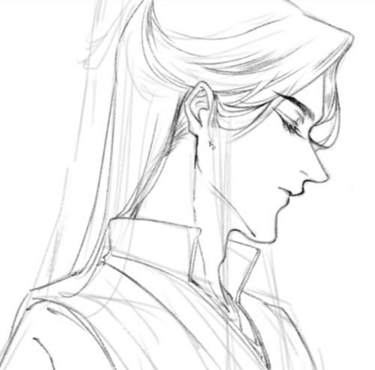 这侧脸的画风看了半天,总感觉像天官赐福漫画的画风.