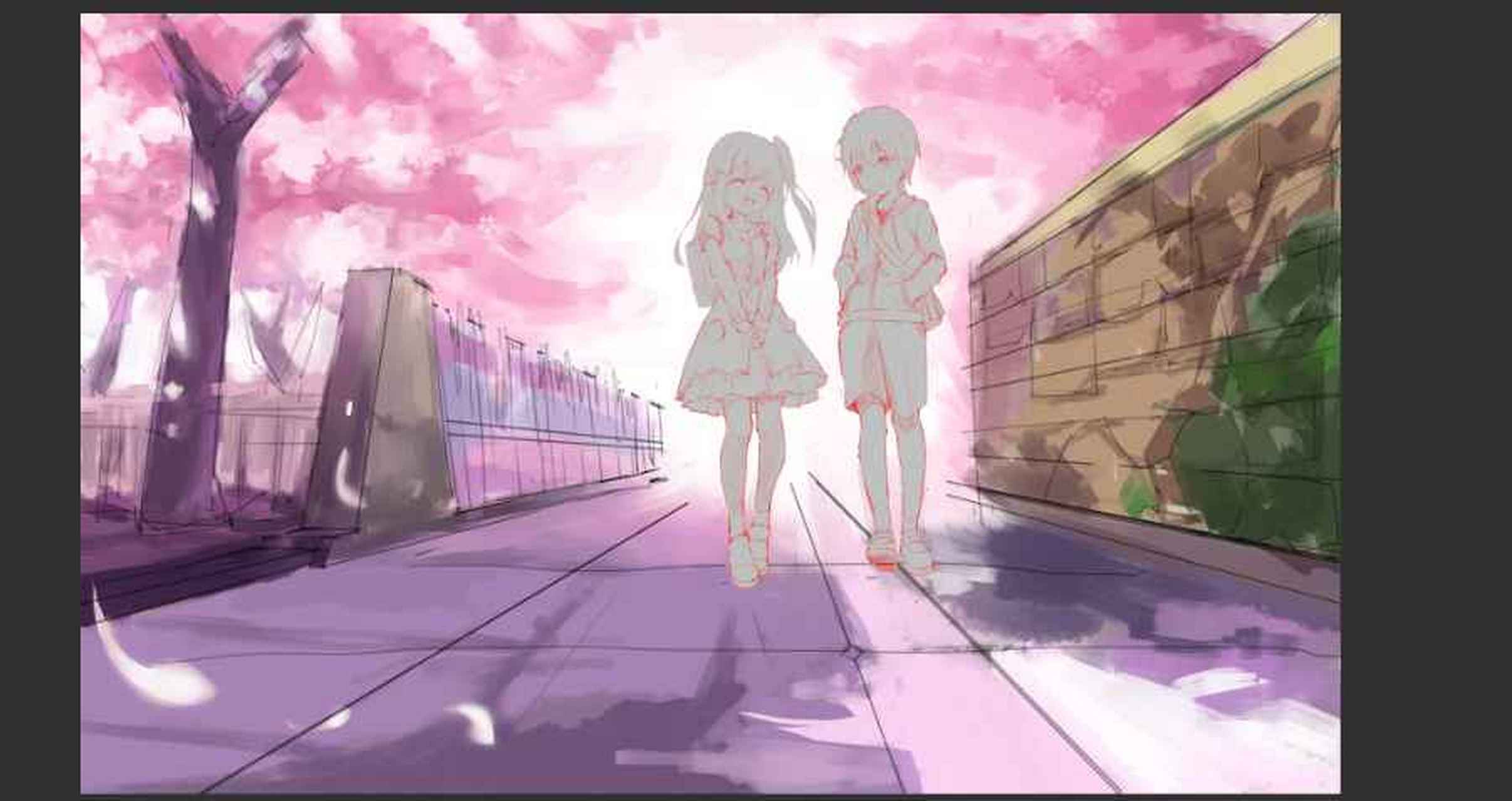 临摹~暖人心田新岛夕