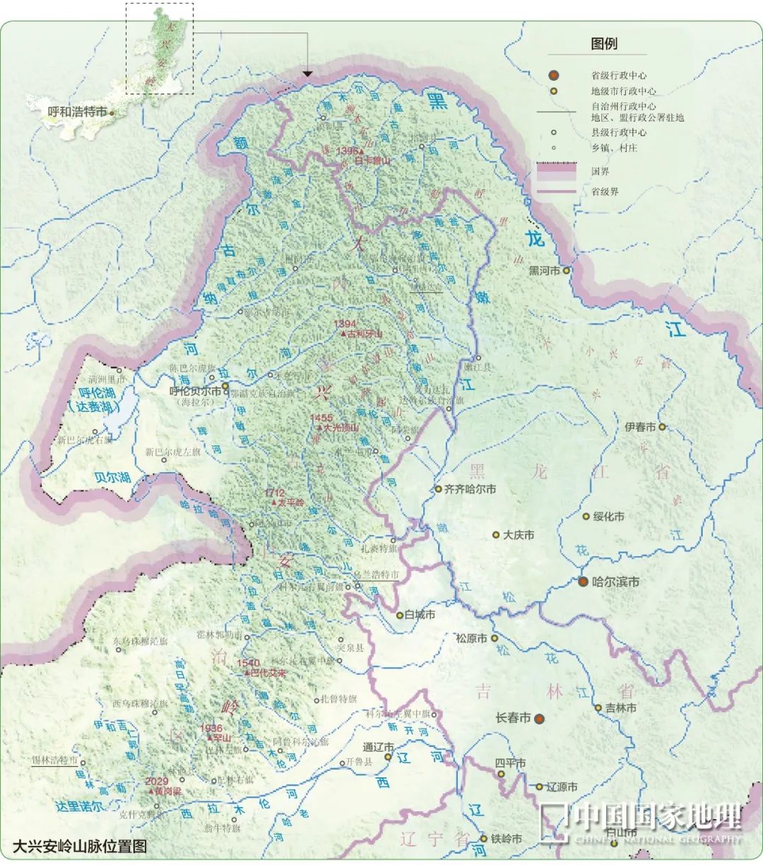 呼伦贝尔鄂伦春旗地图图片