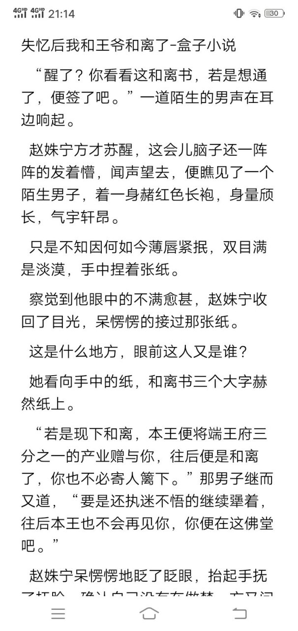 《失忆后我和王爷和离了》赵姝宁谢长霁《赵舒宁谢