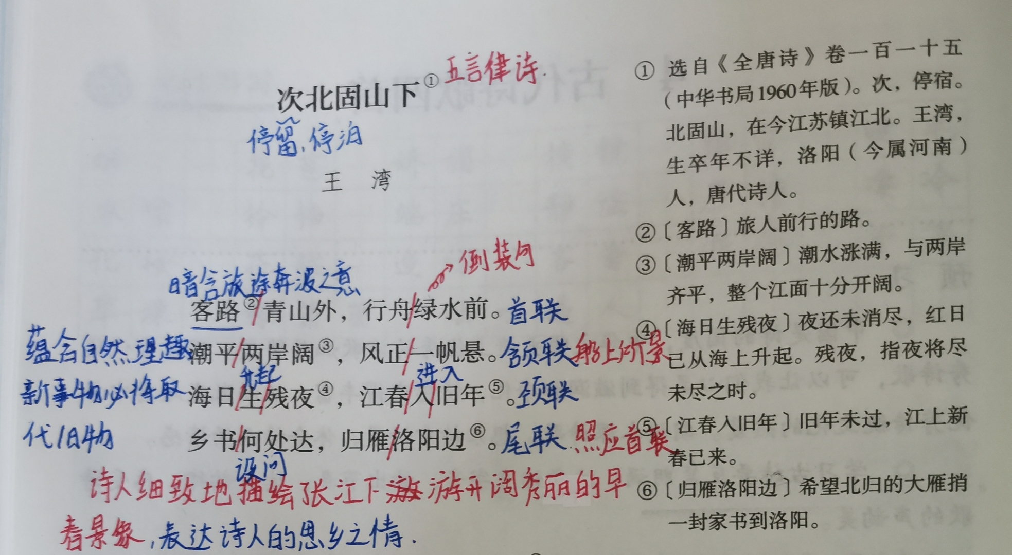次北固山下