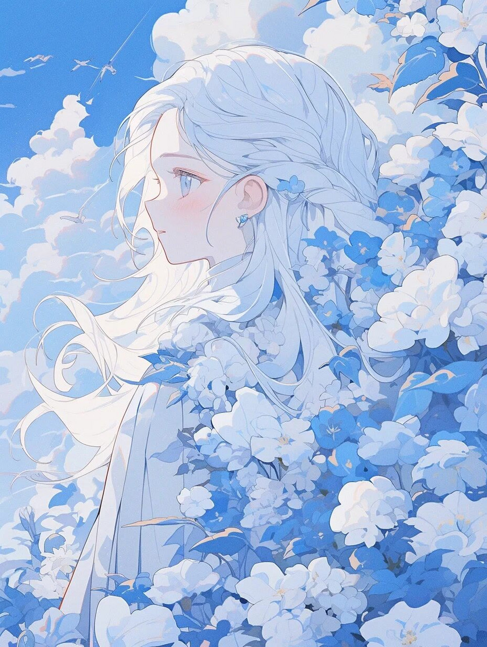 一眼沦陷的治愈性系蓝色女头#动漫头像# #微信头像# #头像# #女生头像