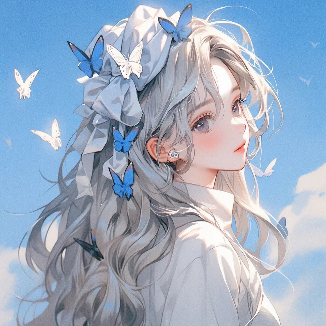 蝴蝶少女,无心风月,独钟自己#头像# #女生头像##微信头像#  #动漫头像