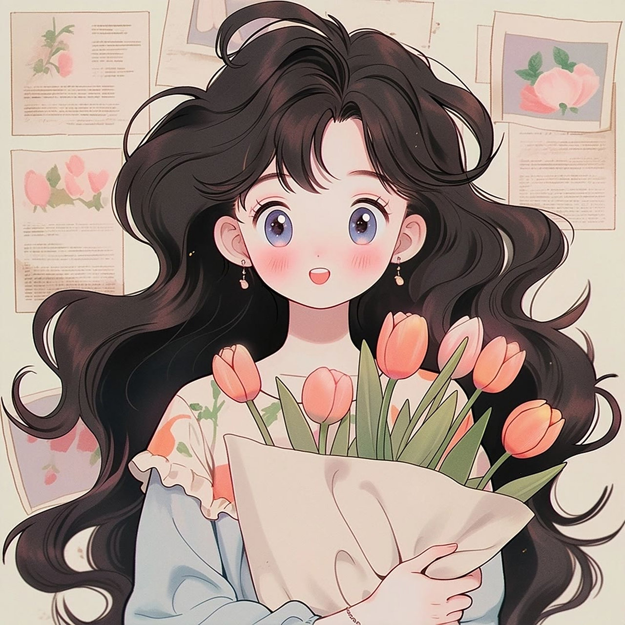 治愈又浪漫的手捧花头像#头像# #秋日生活创作季#