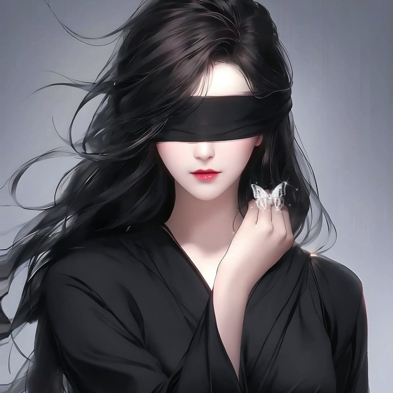 一眼封神的黑色系头像#动漫头像和壁纸# #女生头像# #黑色系