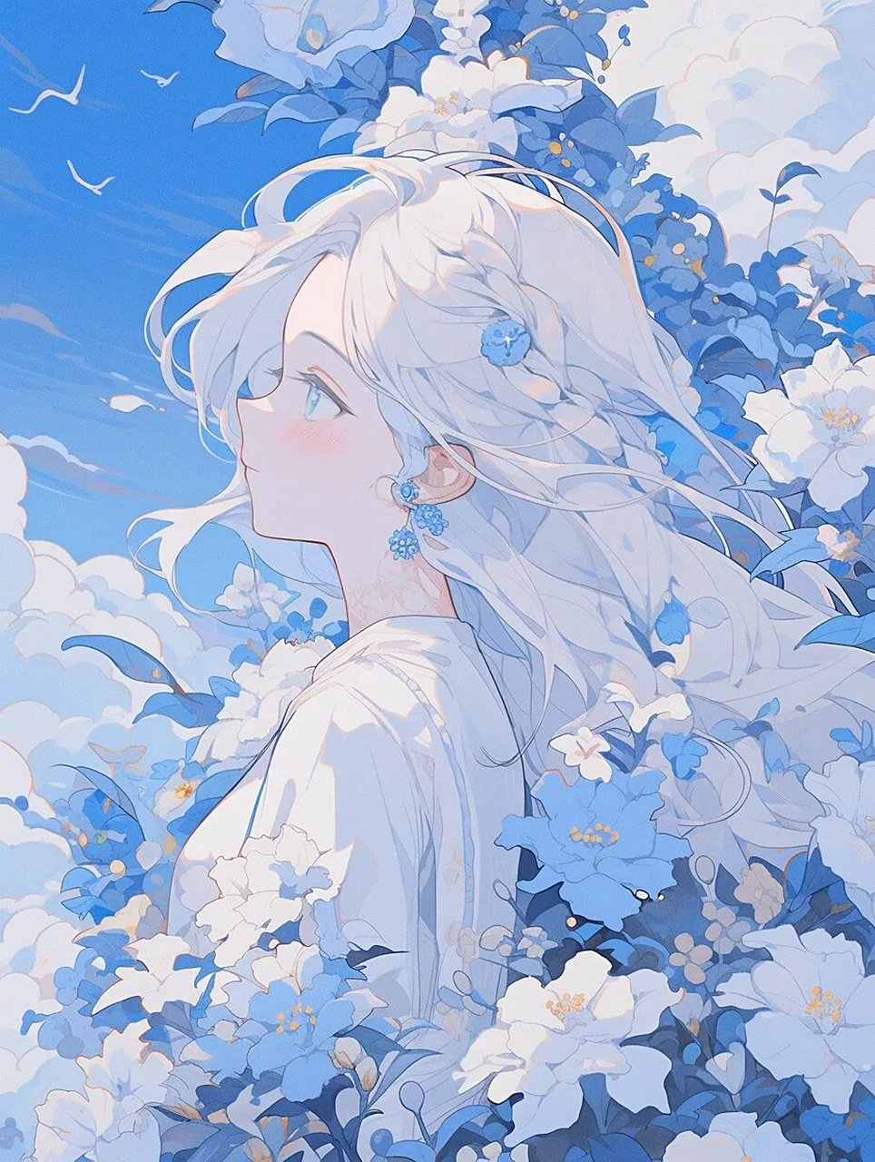 一眼沦陷的治愈性系蓝色女头#动漫头像# #微信头像# #头像# #女生头像