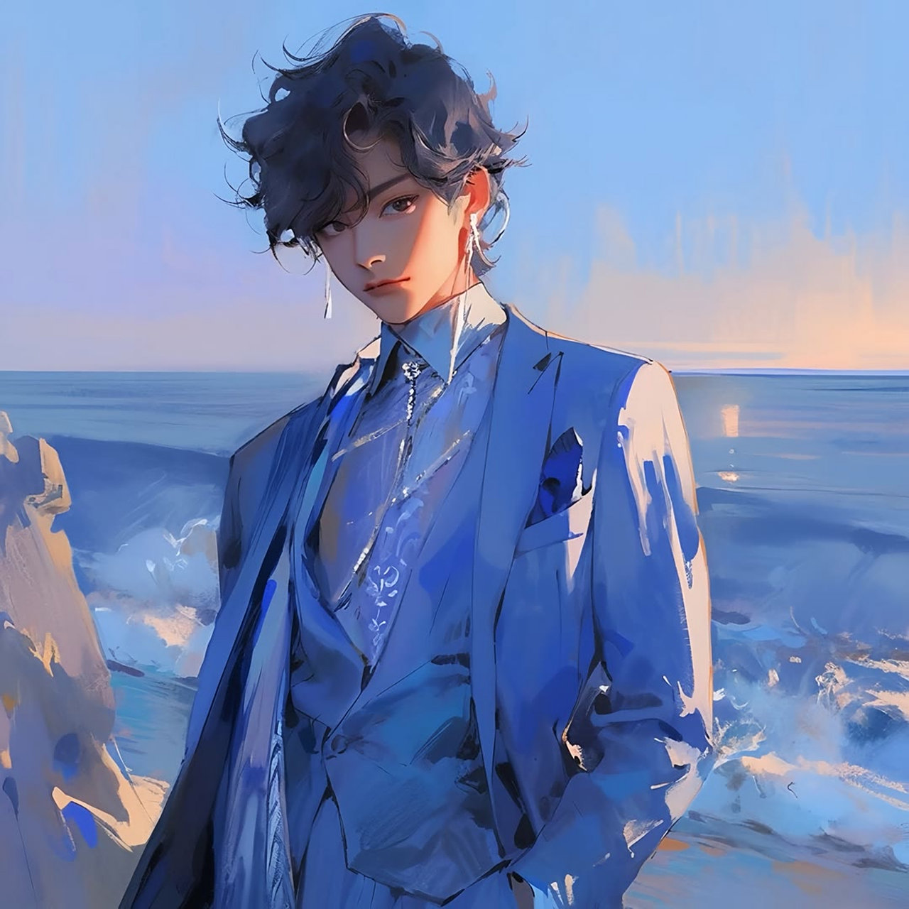 那些蓝色妖姬系列的男生头像,你最喜欢哪个?