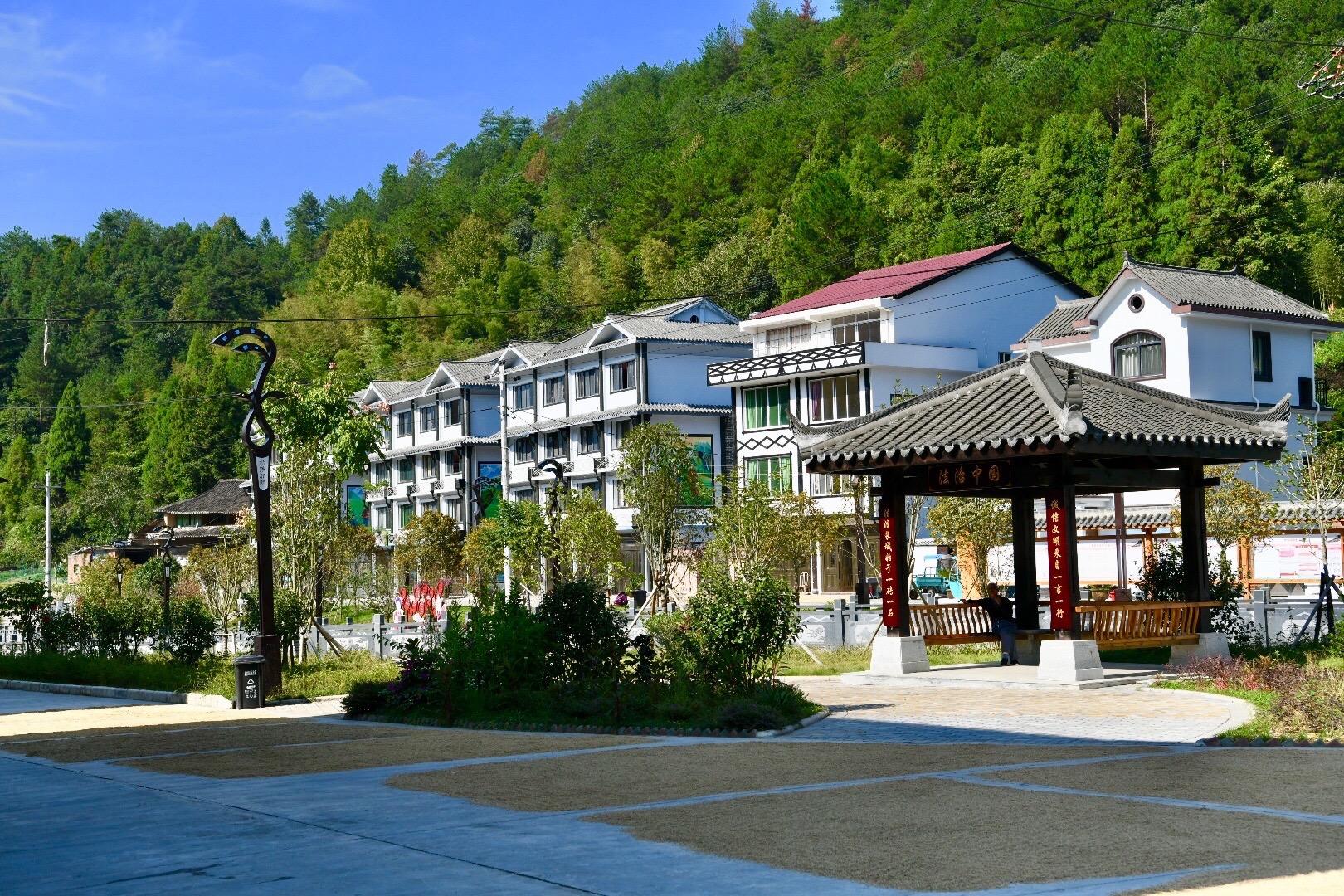 发现浙江的新农村建设得特别好,村里面有广场,有公园,有篮球场.