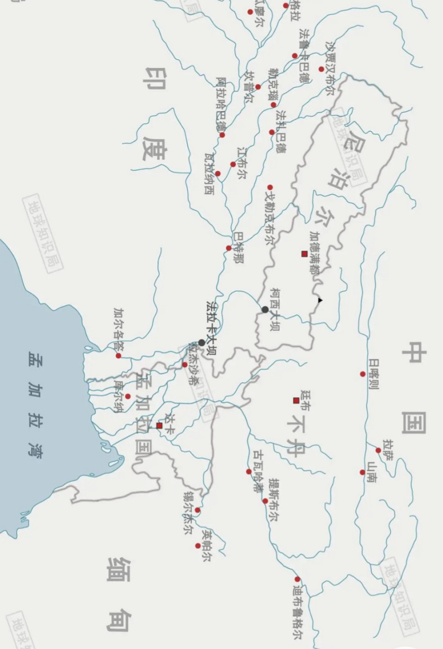 恒河三角洲大约20%属印度,80%属孟加拉国.