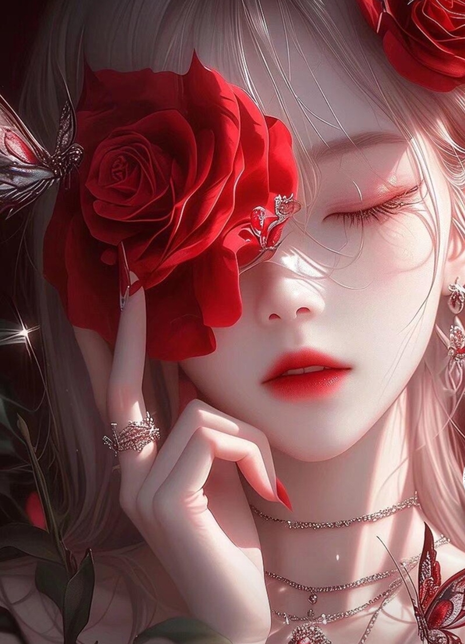 闭眼闻香,红颜如画. 玫瑰之爱