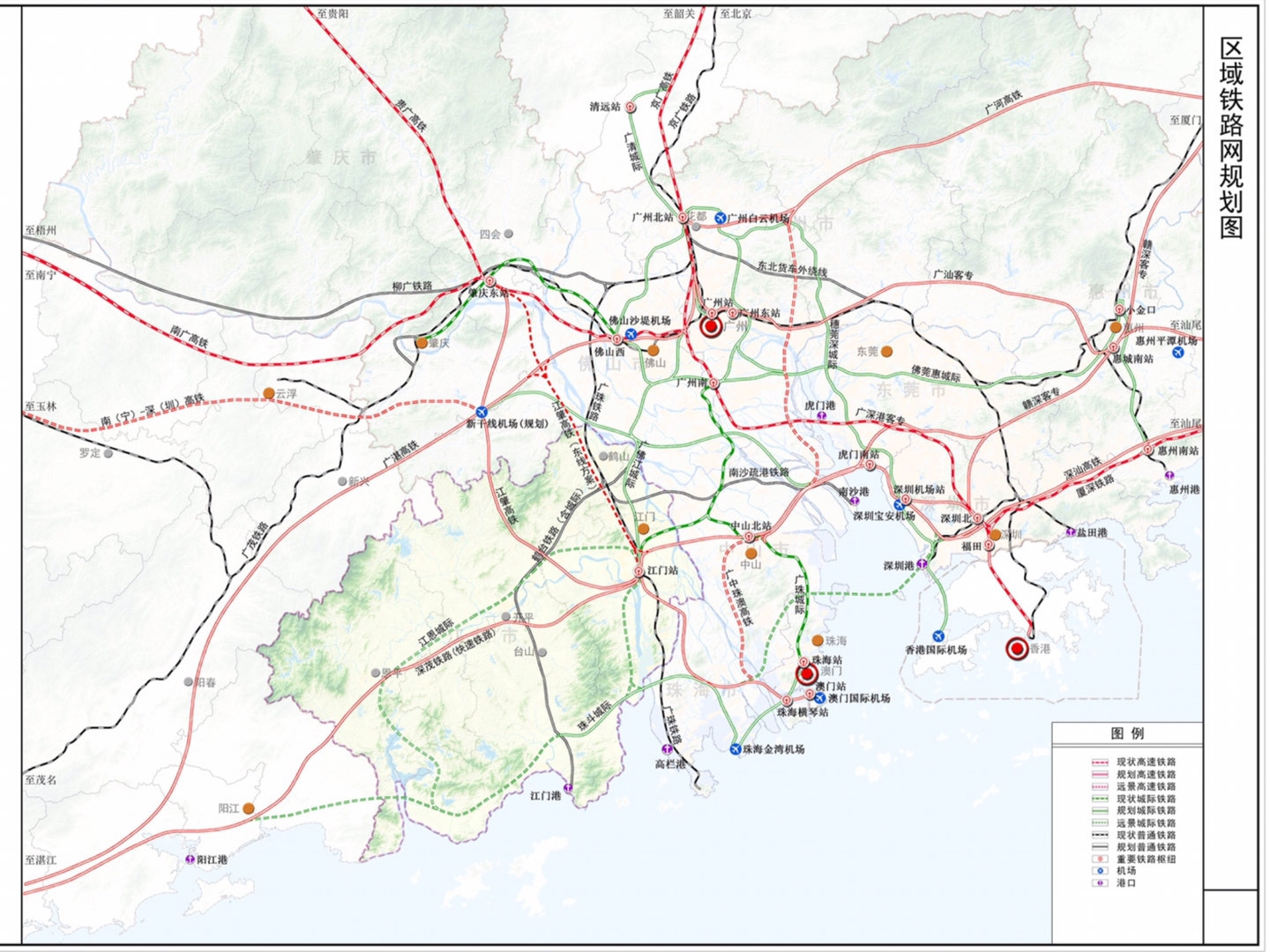 珠江三角洲地图铁路图片