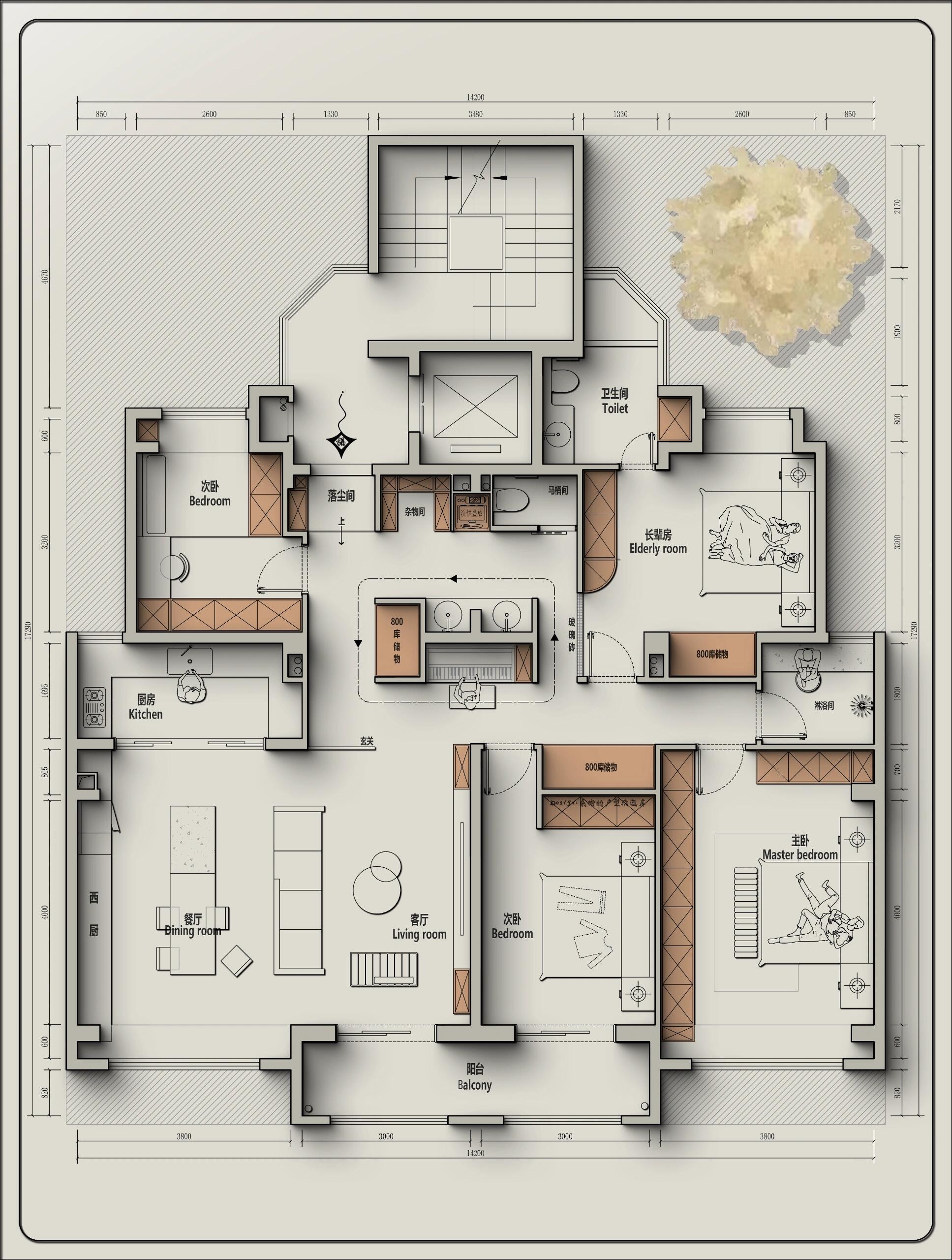 三代同居大平层储物拉满洄游动线