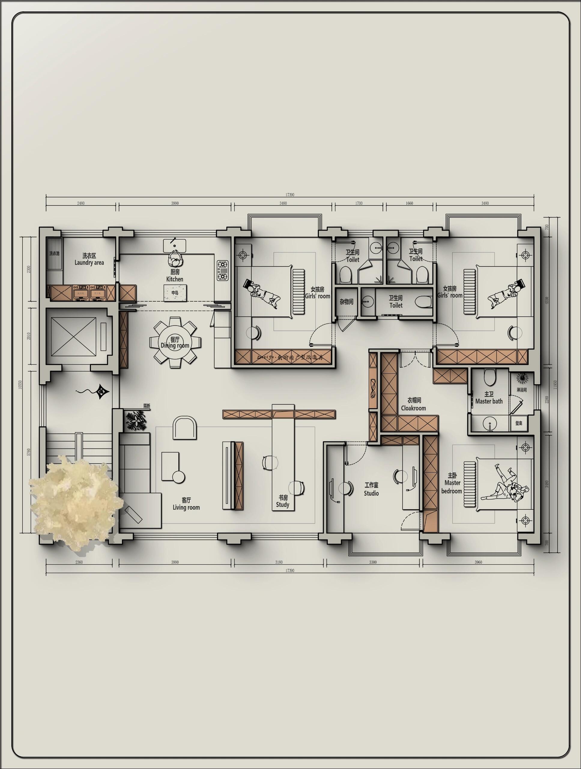200m大平层这张改,储物空间直接翻倍