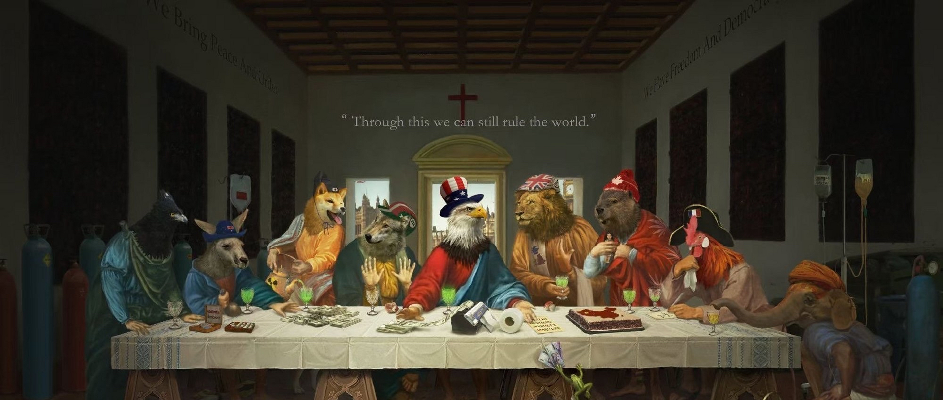 最后的晚餐动物世界 #艺术# #文化# #阿里巴巴破冰文化# 艺术来源生活