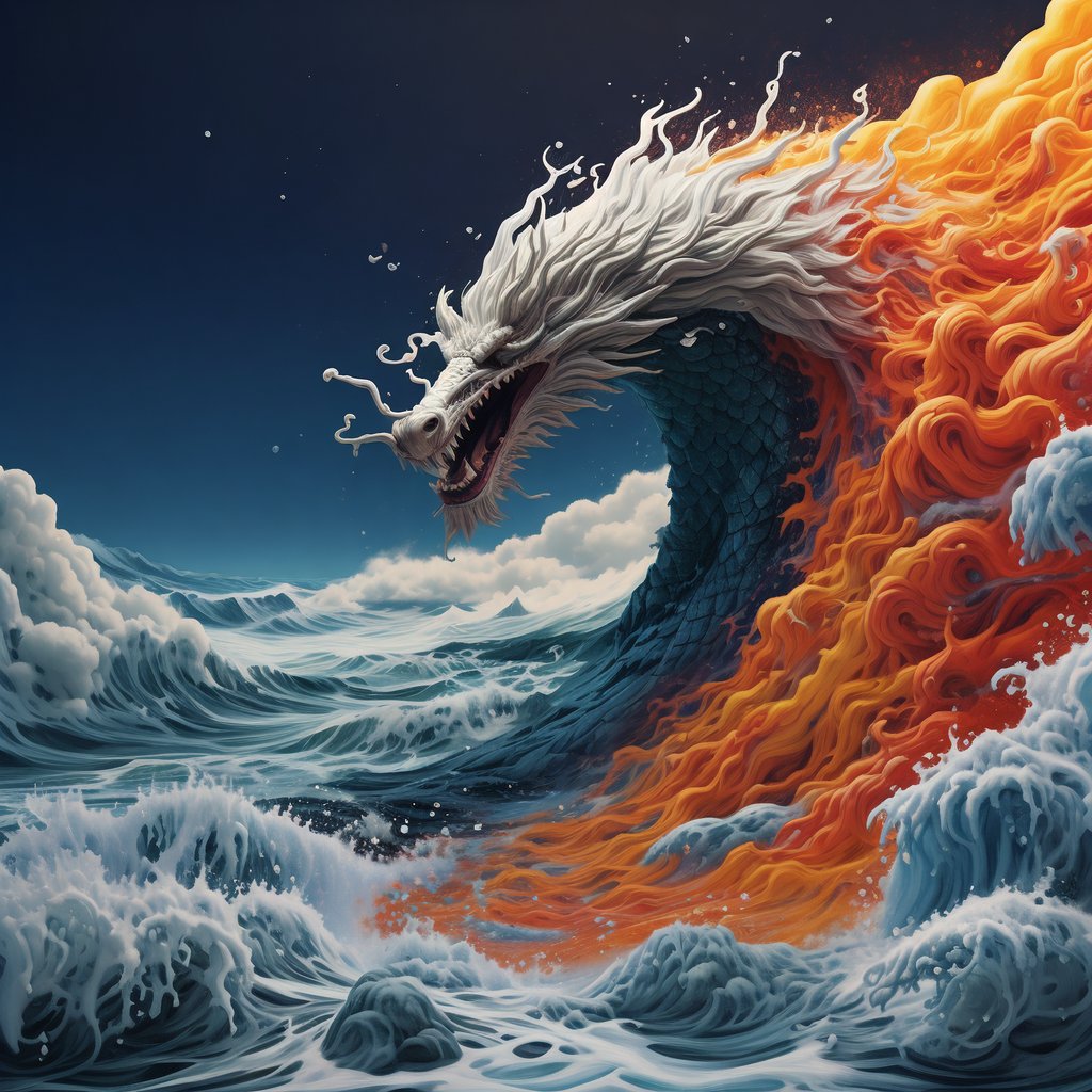 深海龙的图片海里的画面龙在海上图片海里巨龙水面巨龙图片巨龙龙在