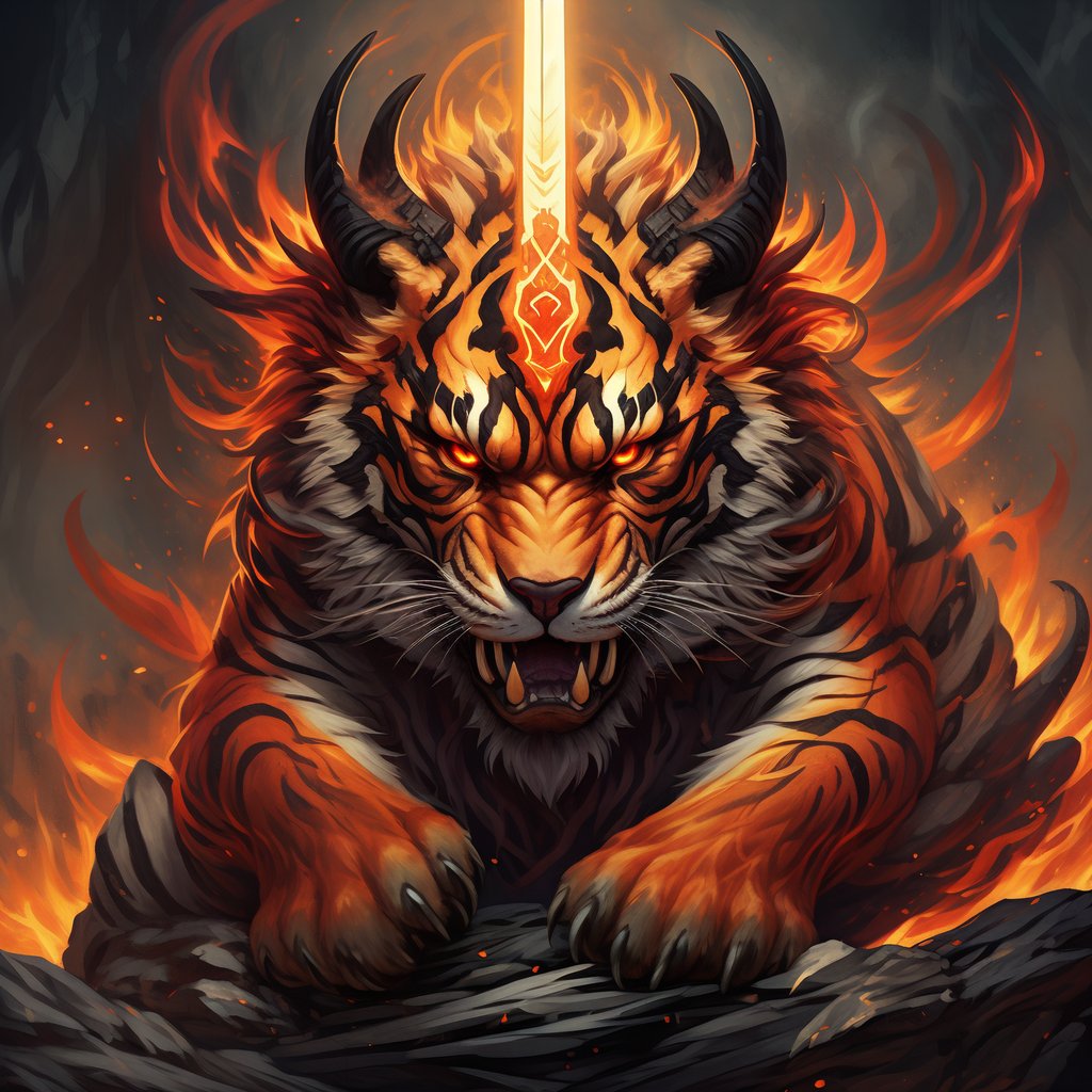 9791神秘而强大的火焰老虎来啦.@ai时光神器的动态