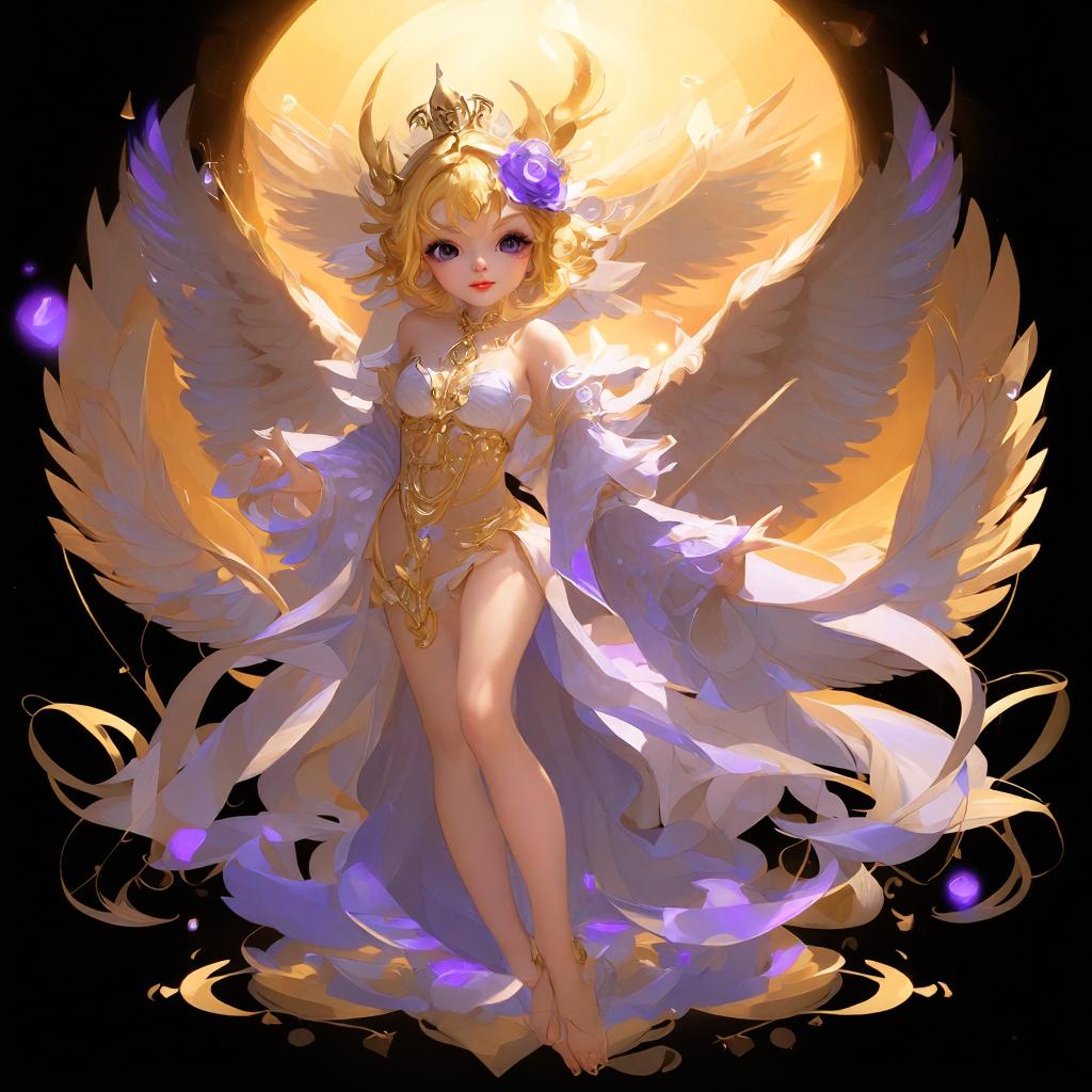 这个天使女孩真的好像我幼儿园的小朋友呢!