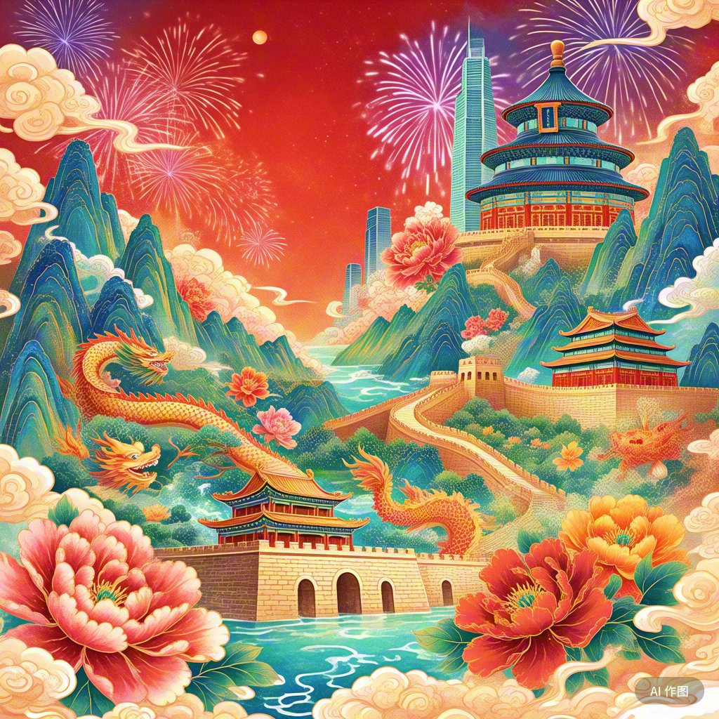 绚烂夺目,海报上跃动着浓浓的国潮风情,中国元素交织成一幅幅视觉盛宴