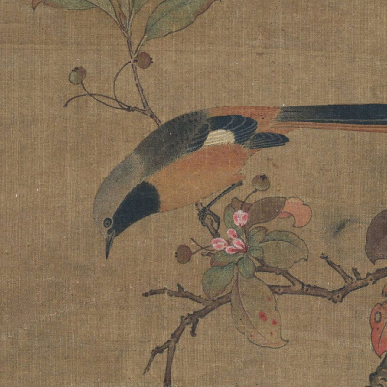 元 任仁发·秋水凫鹥图轴 元代青浦人任仁发能书善画,这幅《秋水凫鹥