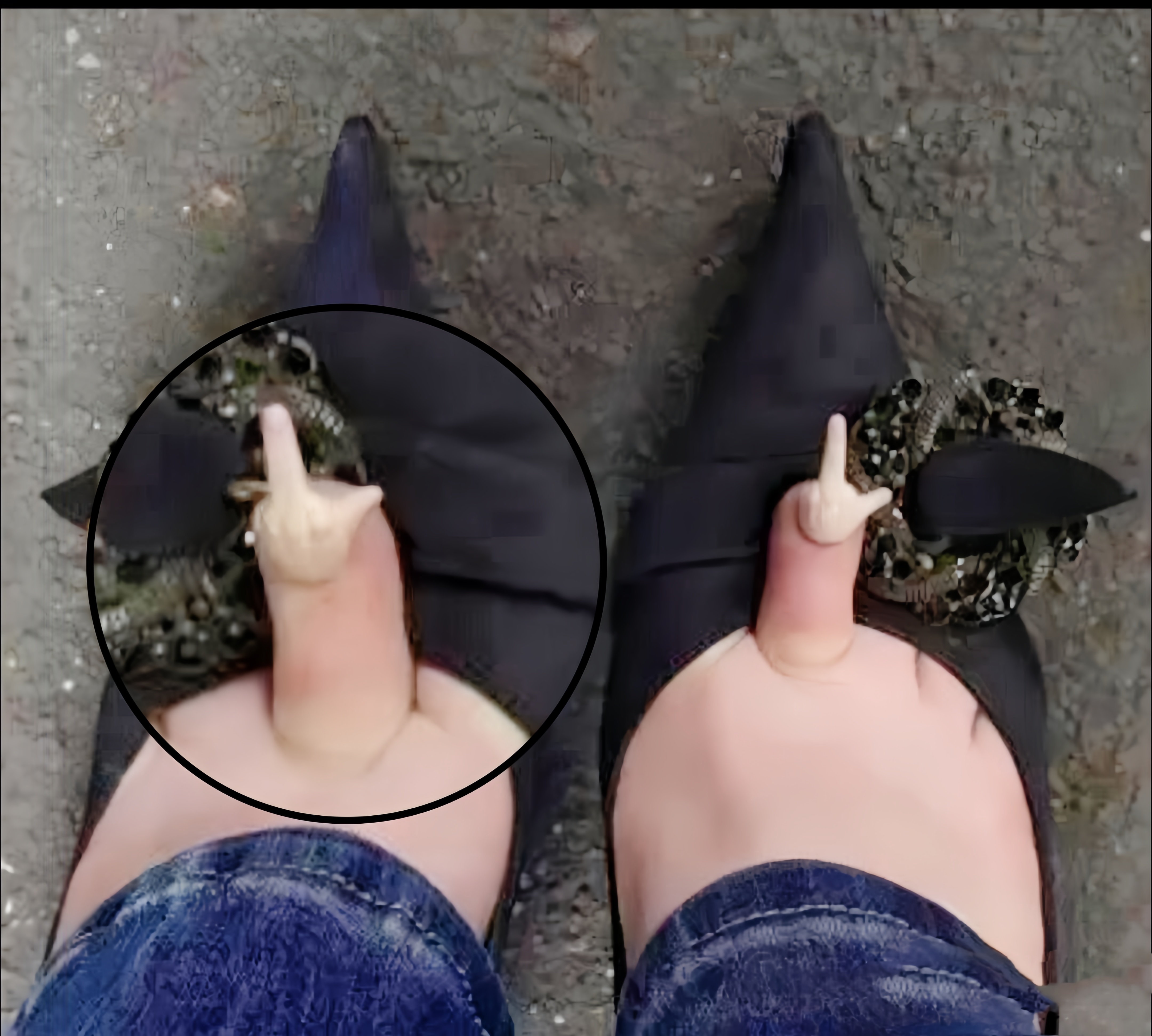 小姐姐太有个性了,做的美甲和穿的这双鞋是配好的吗?