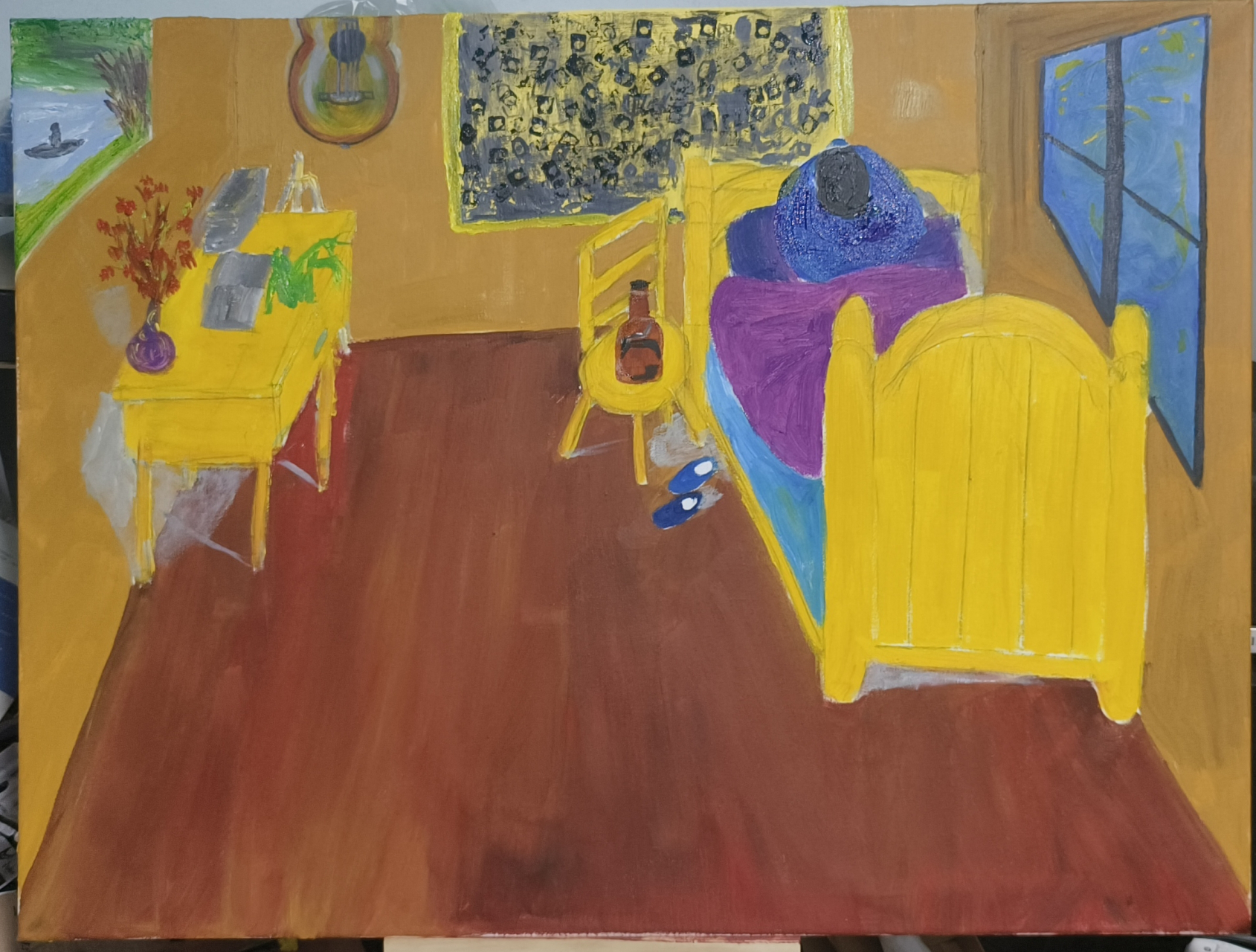 我的油画(抑郁的人)