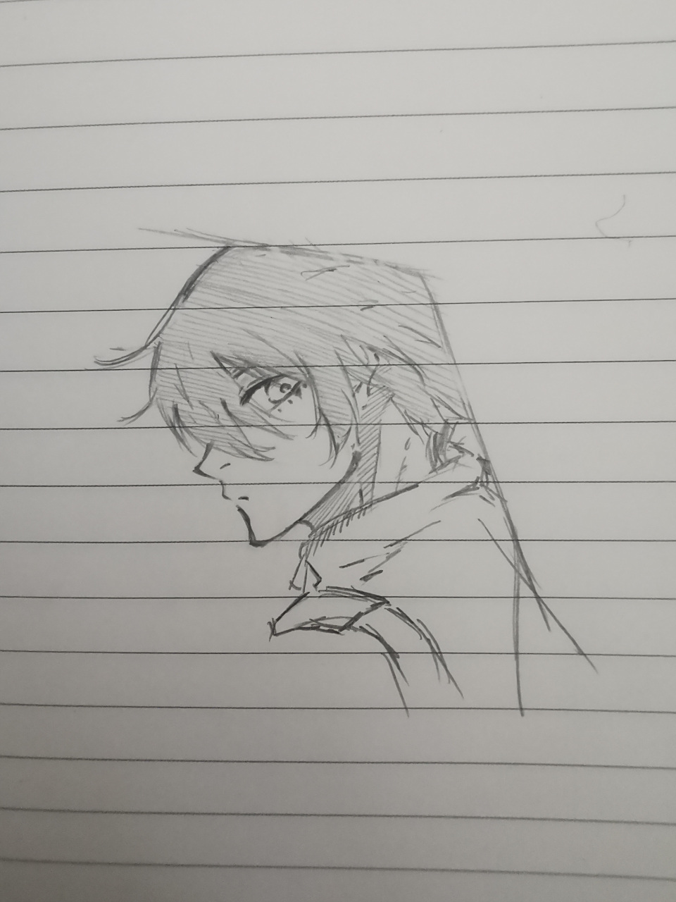 我推用脸80全世界 用了很大的勇气尝试画了侧脸#二次元专属交流地