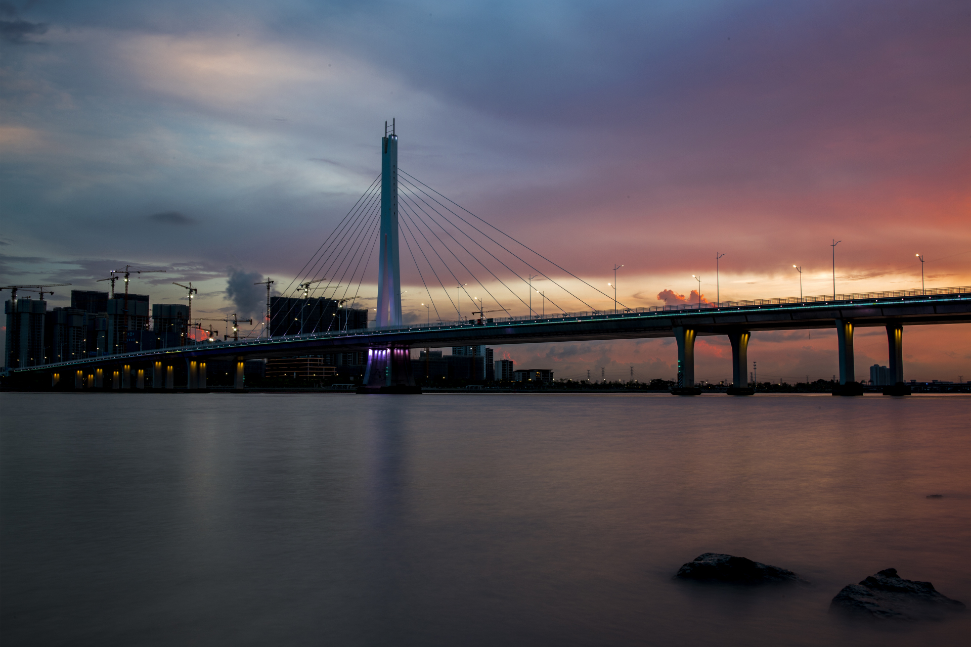 拍摄南沙凤凰一桥 #我是本地分享家# 广州南沙区是个半岛,水网纵横