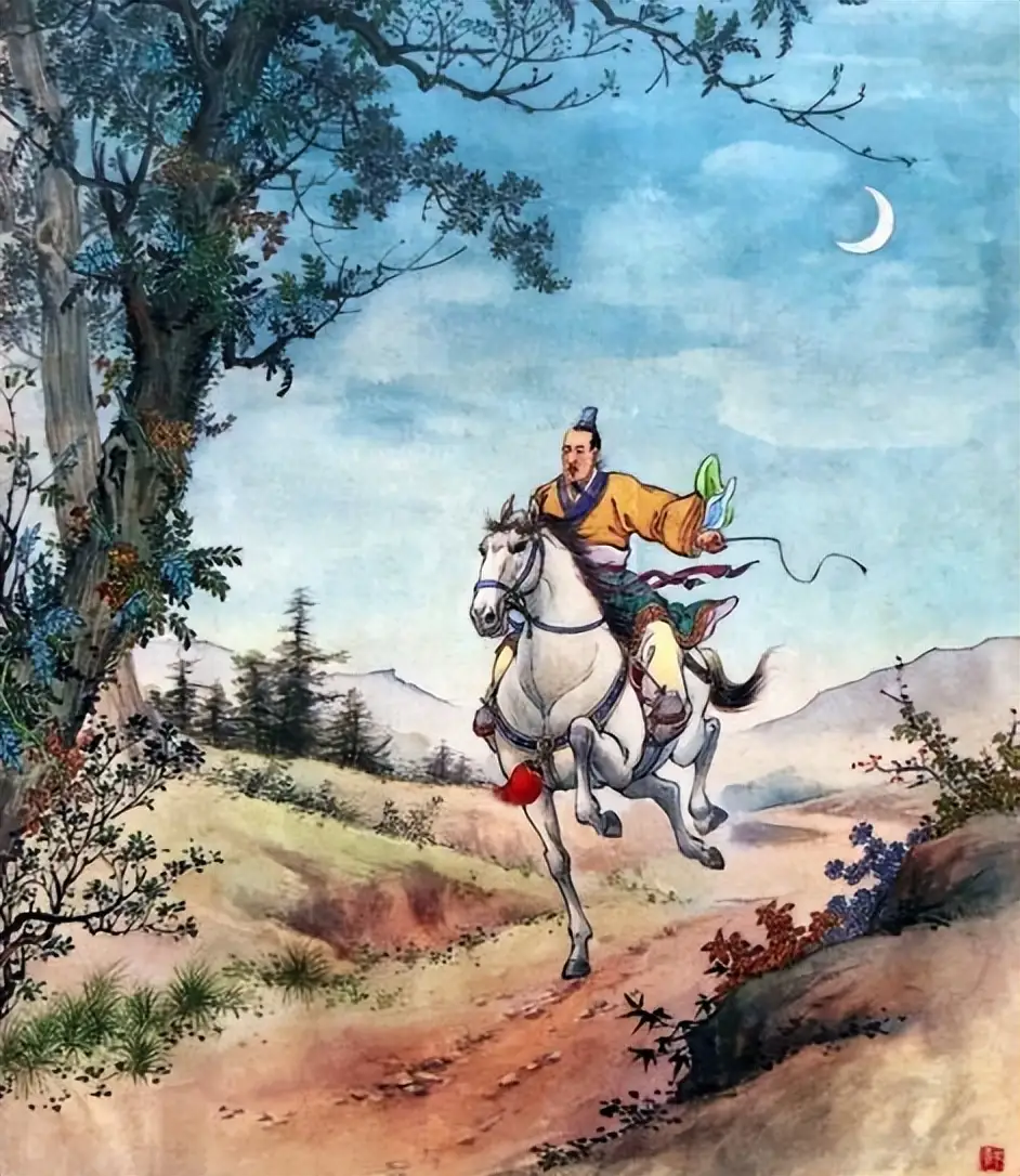 上联:萧何月下追韩信 下联:请