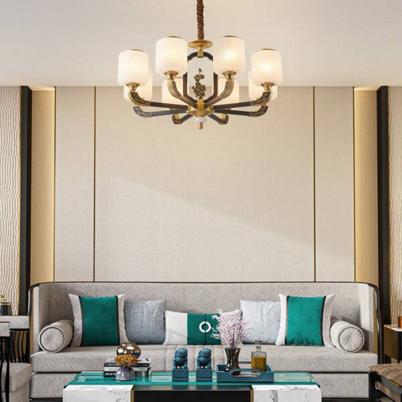 78 欧普(opple)新中式吊灯,简约大气,轻奢优雅,点亮你的客厅卧室