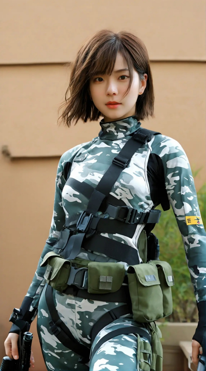 短发特种女兵
