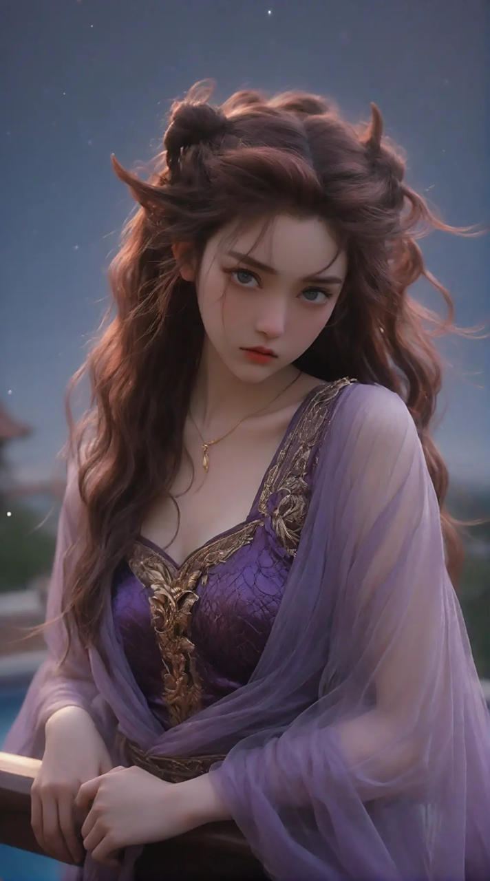 公主进化,紫衣,紫发,冰山美人