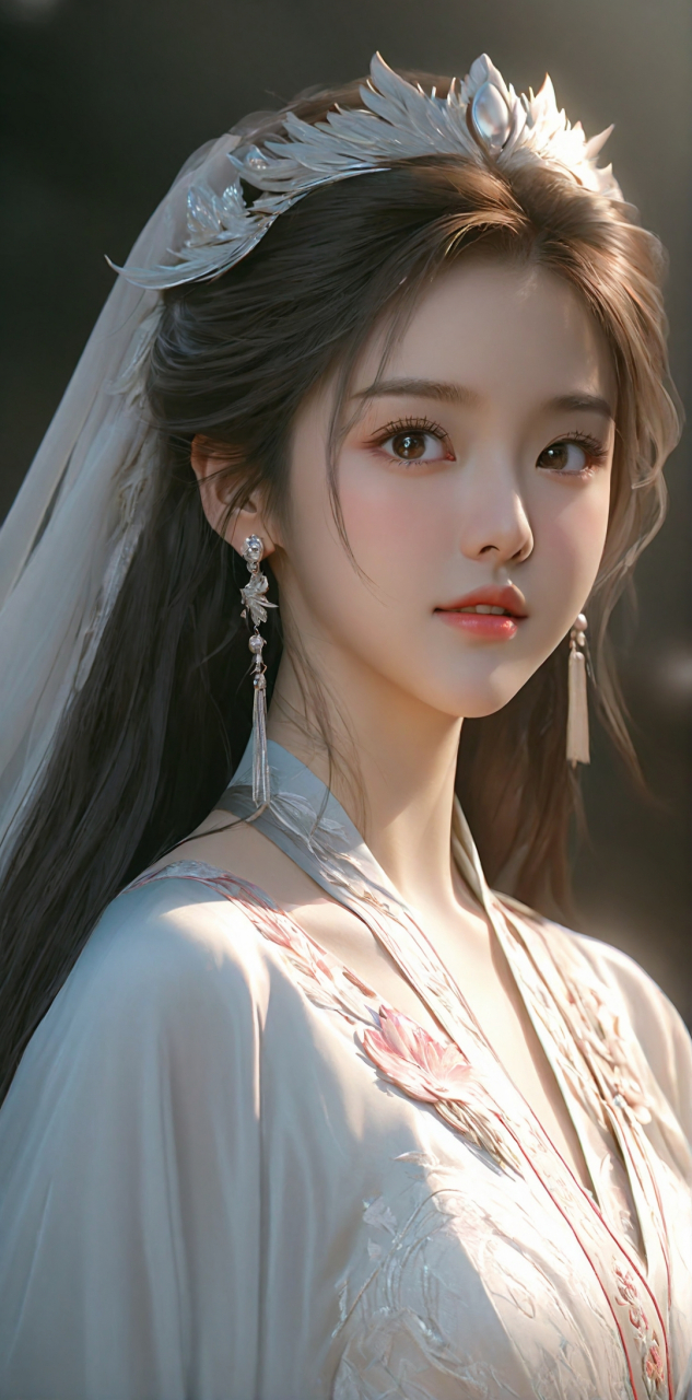 99绝美汉服体验78清纯少女  身着白衣,仿佛穿越时空,回到了那个