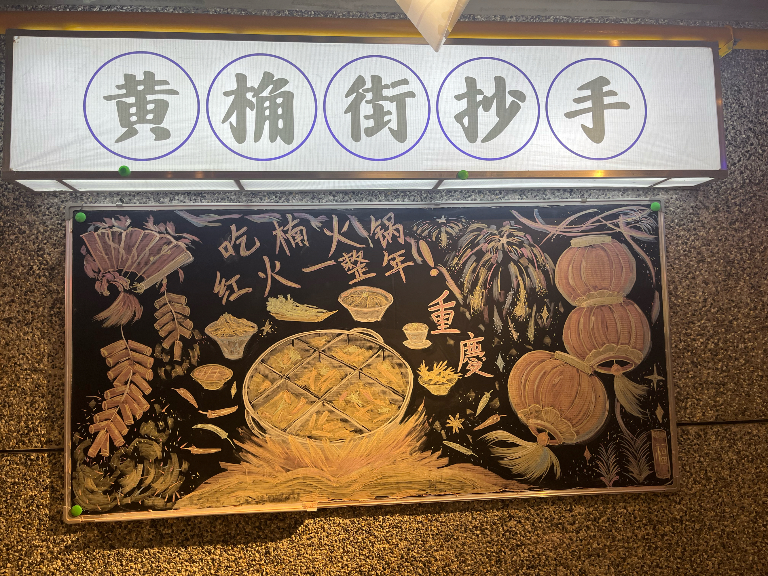 餐厅门口黑板画图片