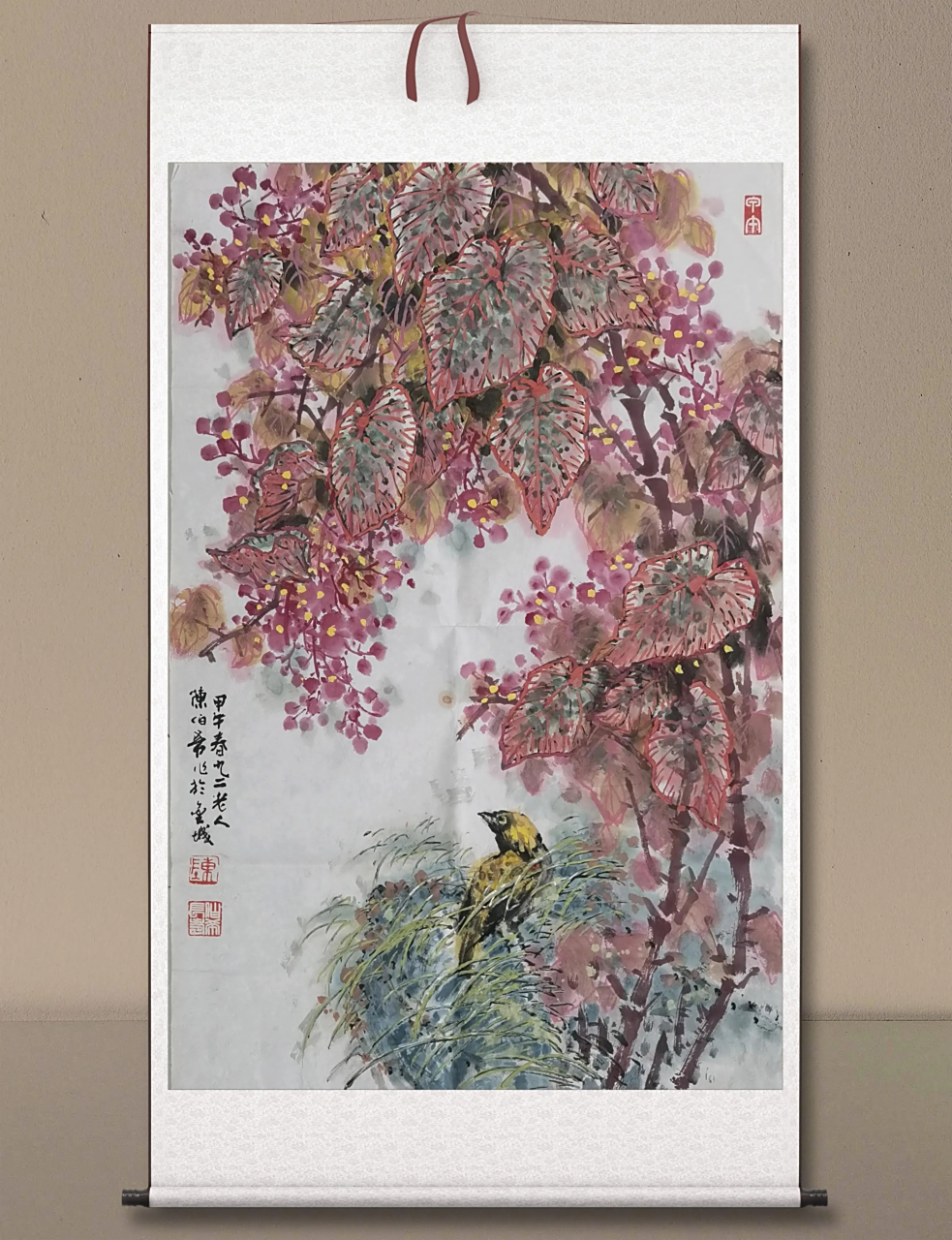 陈伯希国画作品         陈伯希(l922一2016)是甘肃美术事业的奠基人