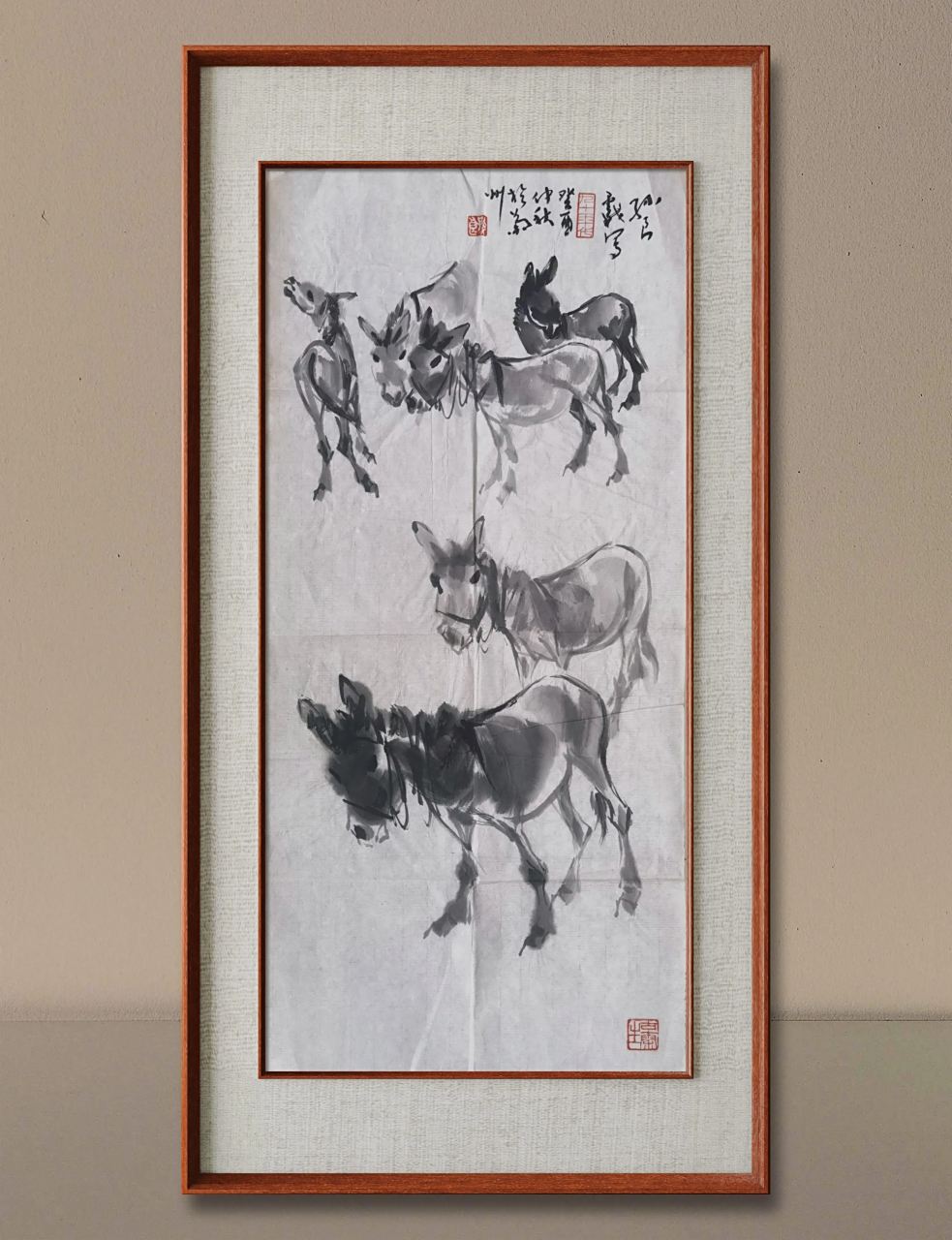 著名画家孙良《毛驴图》                    