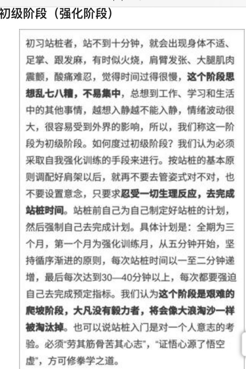 大成拳王选杰先生论站桩初级阶段