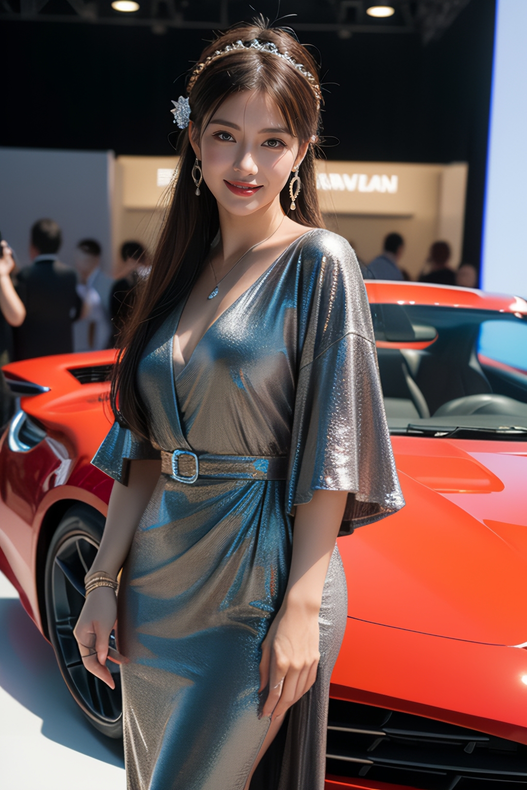 走在车展上的车模们,不仅展示了汽车的美丽,更是时尚混搭的代表.