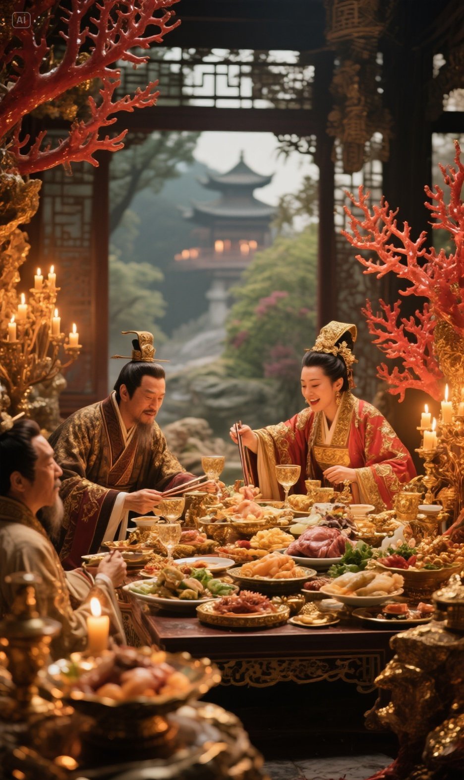 珊瑚击碎犹谈笑, 玉碎红妆劝酒觞