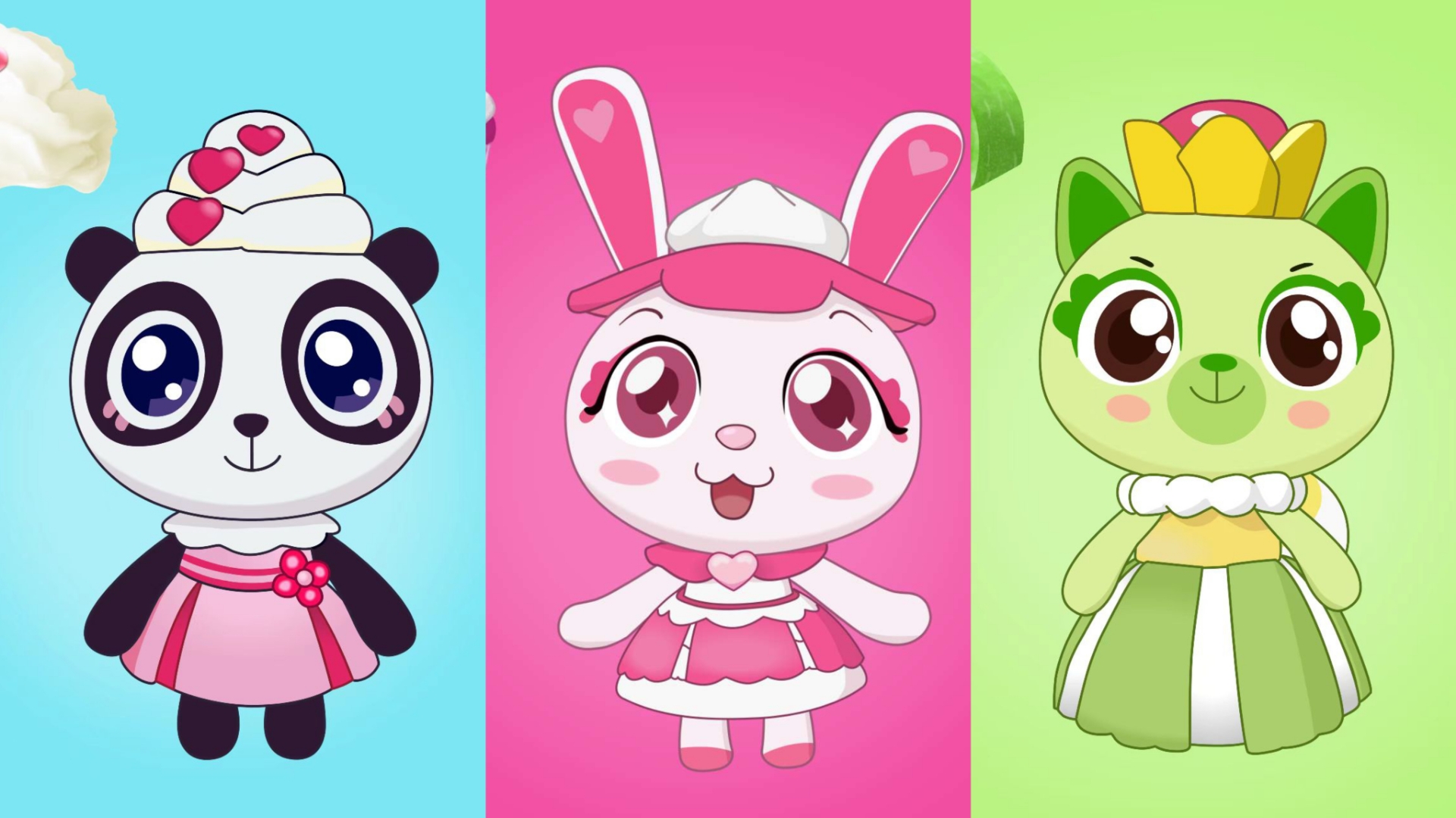 q版泡泡堂三个女孩